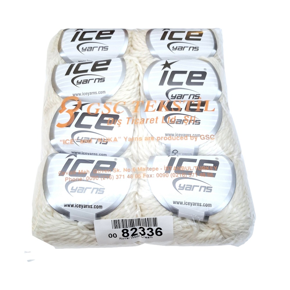Cream Royal Wool 82336 Ice Yarns Wool Nylon Blend